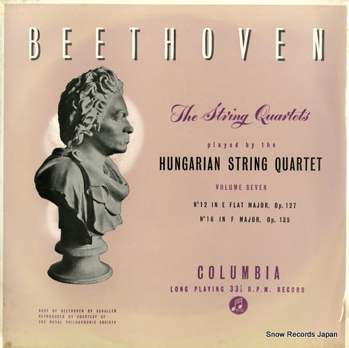 HUNGARIAN STRING QUARTET, THE beethoven; quartet no.12, no.16 33CX1272