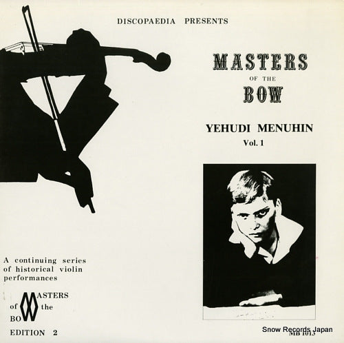 MENUHIN, YEHUDI masters of the bow - yehudi menuhin vol.1 MB1013