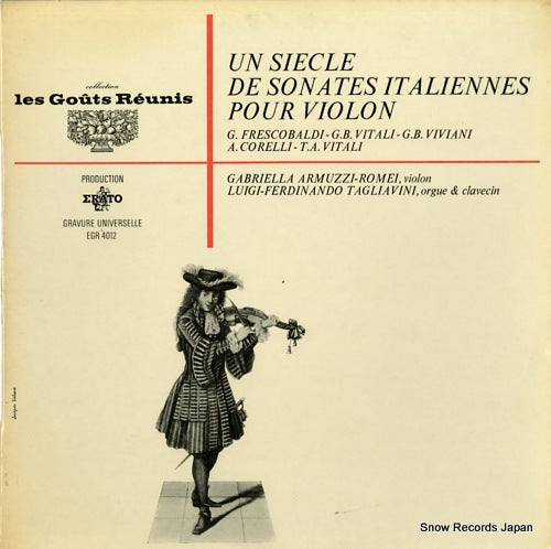ARMUZZI-ROMEI, GABRIELLA un siecle de sonates it alinnes pour violon EGR4012
