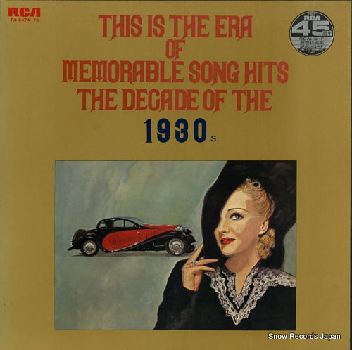 V/A this is the era of memorable song hits the decade of the 1930s RA-5474
