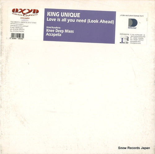 KING UNIQUE love is all you need (look ahead) OX5033