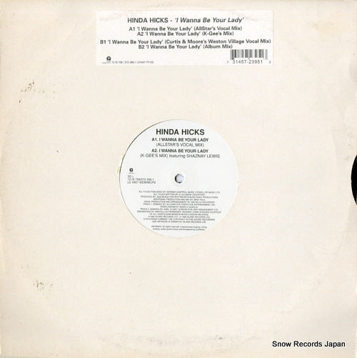 HICKS, HINDA i wanna be your lady 12IS709