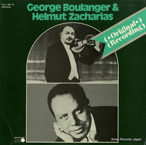 BOULANGER, GEORGE, AND HELMUT ZACHARIAS original recording CUL-1041-E