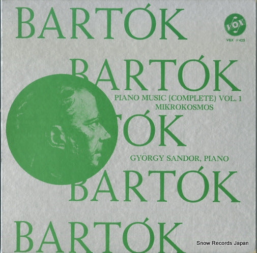 SANDOR, GYORGY bartok; piano music(complete) vol.1 mikrokosmos VBX425