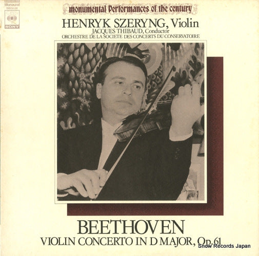 SZERYNG, HENRYK beethoven; violin concerto in d major op.61 SOCU28