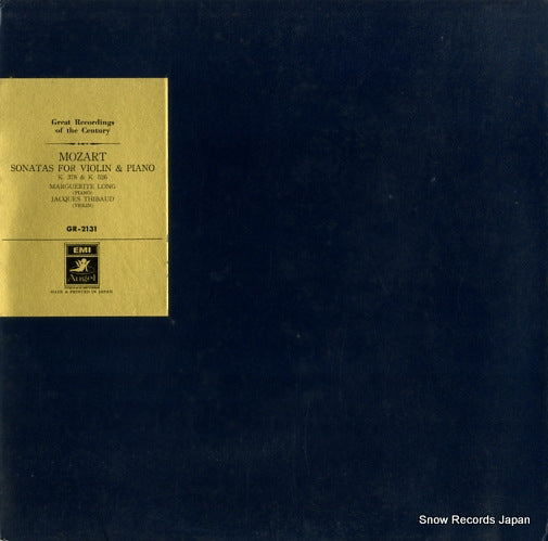 THIBAUD, JACQUES, AND MARGUERITE LONG mozart; sonatas for violin & piano GR-2131