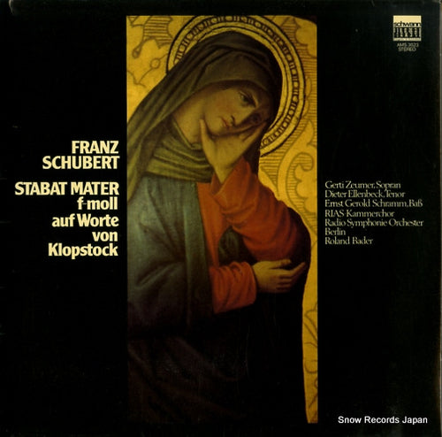 BADER, ROLAND schubert; stabat mater f-moll auf worte von klopstock AMS3523