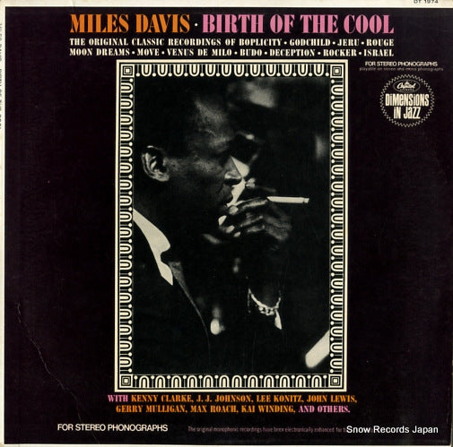 DAVIS, MILES birth of the cool DT1974