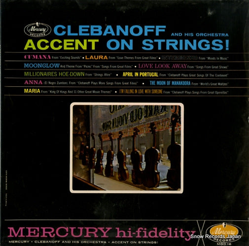 CLEBANOFF AND HIS ORCHESTRA accent on strings MGD16