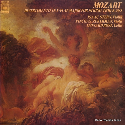 STERN, ISAAC mozart; divertimento in e-flat major for string trio FCCA224