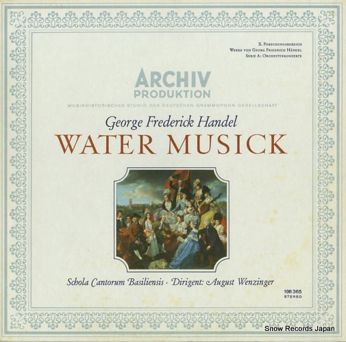 WENZINGER, AUGUST handel; water musick 198365