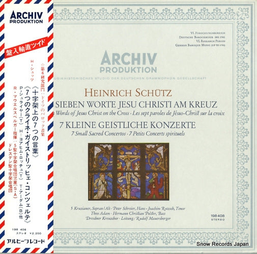 MAUERSBERGER, RUDOLF schutz; die sieben worte jesu christi am kreuz 198408