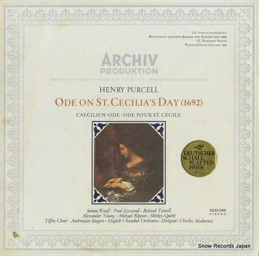MACKERRAS, CHARLES purcell; ode on st. cecilia's day (1692) 2533042