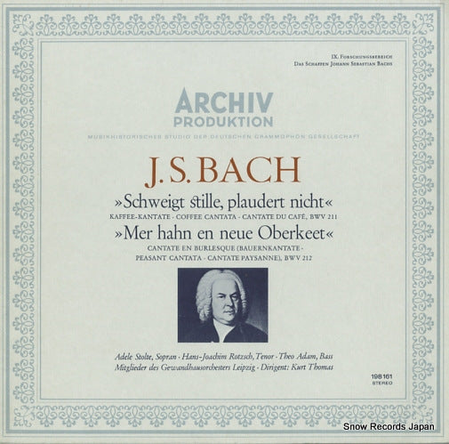 THOMAS, KURT bach; schweigt stille, plaudert nicht 198161