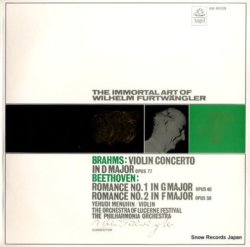 FURTWANGLER, WILHELM brahms; violin concerto in d major AB-8039