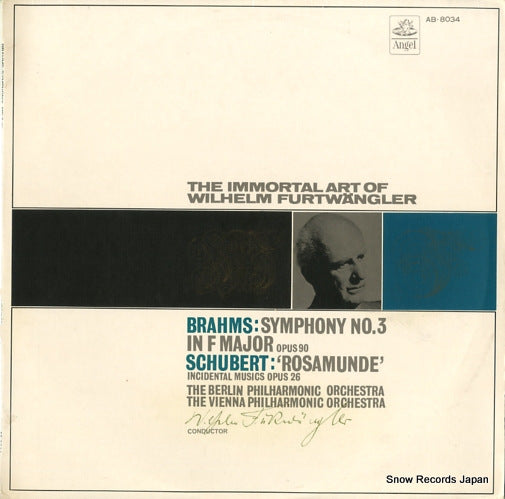 FURTWANGLER, WILHELM brahms; symphony no.3 in f major AB-8034