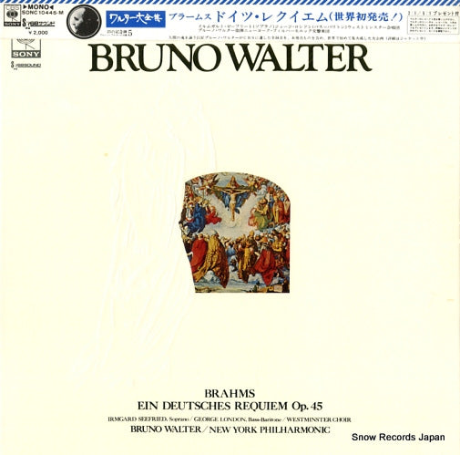 WALTER, BRUNO brahms; ein deutsches requiem op.45 SONC10445-M