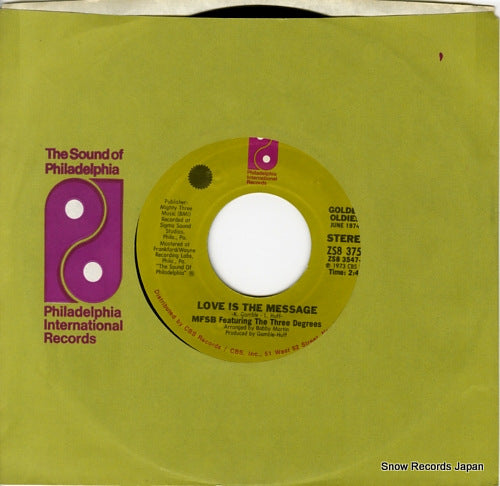 MFSB FEATURING THE THREE DEGREES love is the message ZS83756