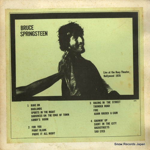 SPRINGSTEEN, BRUCE live at the roxy theater, hollywood 1978 BS6895