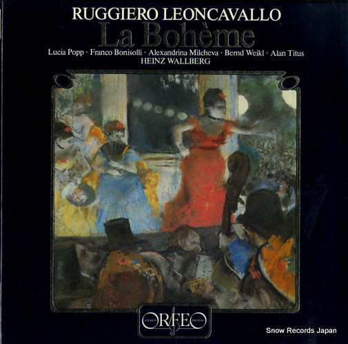 WALLBERG, HEINZ leoncavallo; la boheme S023823F