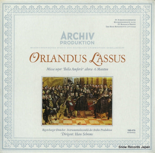 SCHREMS, HANS orlandus lassus 198476