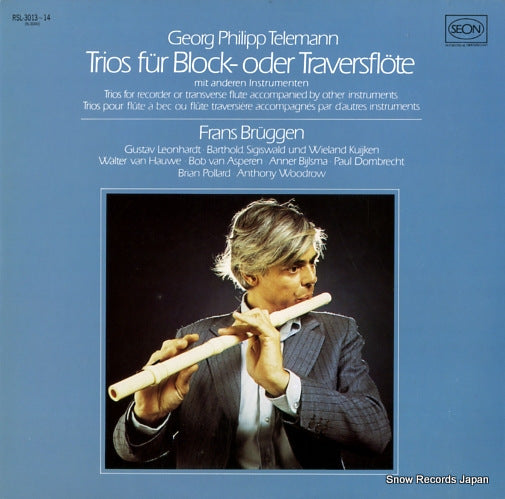 BRUGGEN, FRANS telemann; trios block-oder traversflote RSL-3013