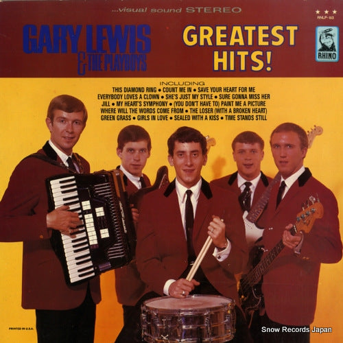 LEWIS, GARY, AND THE PLAYBOYS greatest hits! RNLP-163