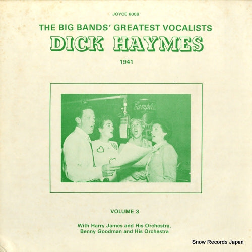 HAYMES, DICK the big bands greatest vocalists dick haymes 1941 volume 3 JOYCE6009