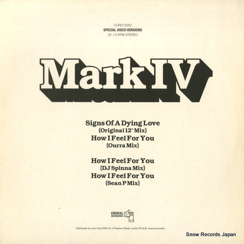 MARK IV signs of a dying love / how i feel for you CORD12002