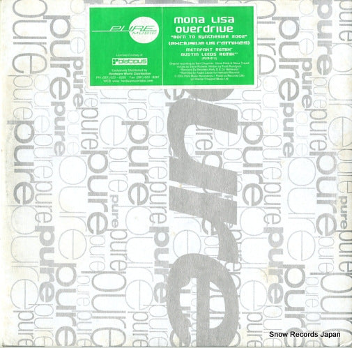 MONA LISA OVERDRIVE born to synthesise 2002 PUR-013