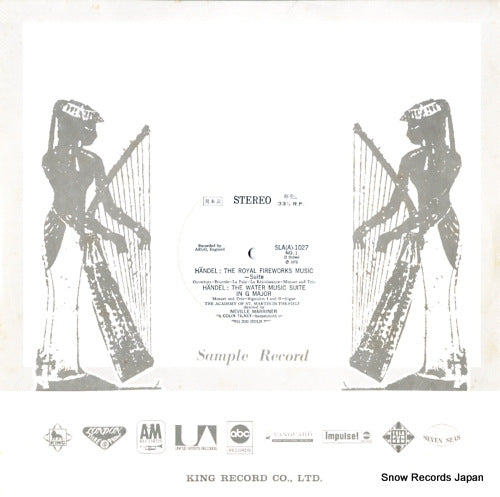 MARRINER, NEVILLE handel; the water music SLA(A)1027