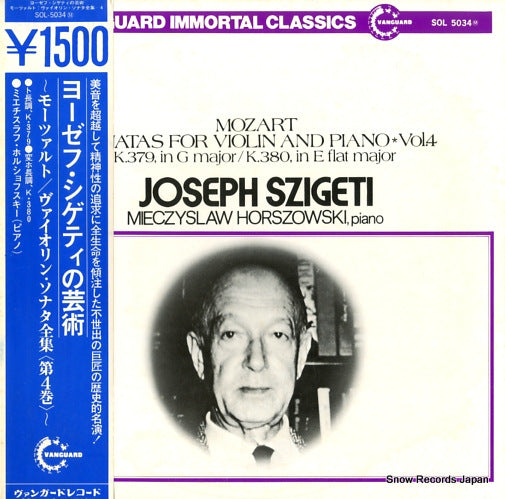 SZIGETI, JOSEPH mozart; sonatas for violin and piano vol.4 SOL5034