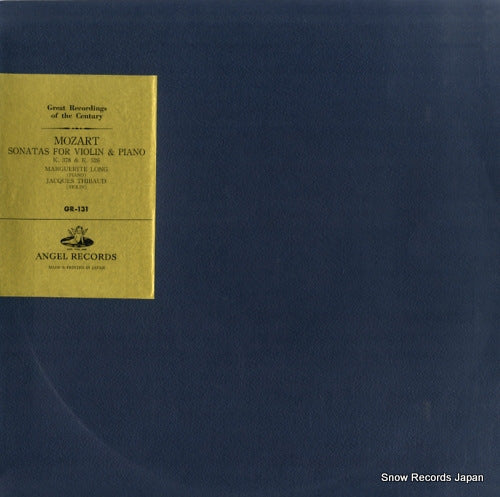 LONG, MARGUERITE / JACQUES THIBAUD mozart; sonatas for violin & piano GR-131