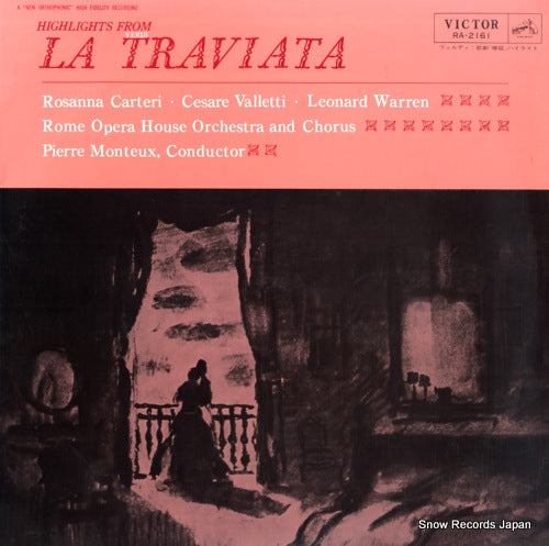 MONTEUX, PIERRE verdi; la traviata highlights RA-2161