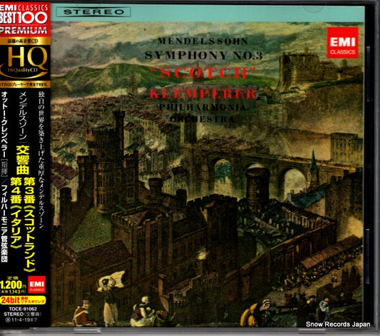 KLEMPERER, OTTO mendelssohn; symphony no.3 "scotch" TOCE-91062