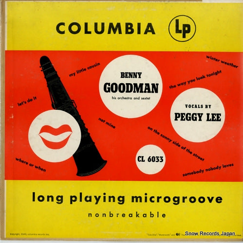 GOODMAN, BENNY, AND PEGGY LEE benny goodman with peggy lee CL6033