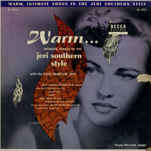 SOUTHERN, JERI warm intimate songs in the jeri southern style DL5531