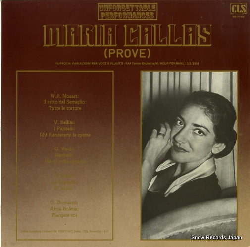 CALLAS, MARIA prove MDRL12806/MDTP028