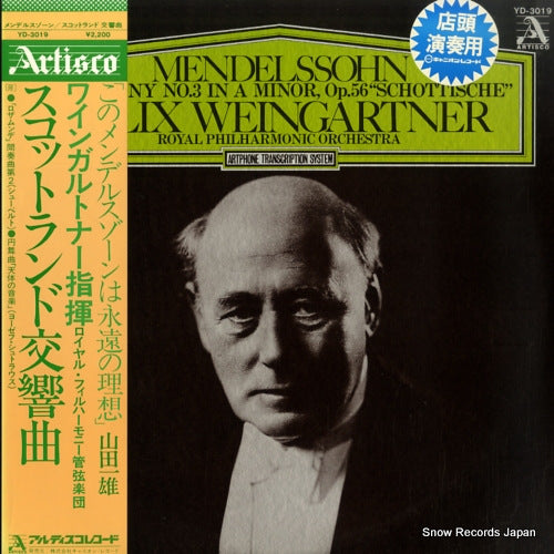 WEINGARTNER, FELIX mendelssohn; symphony no.3 "schottische" YD-3019