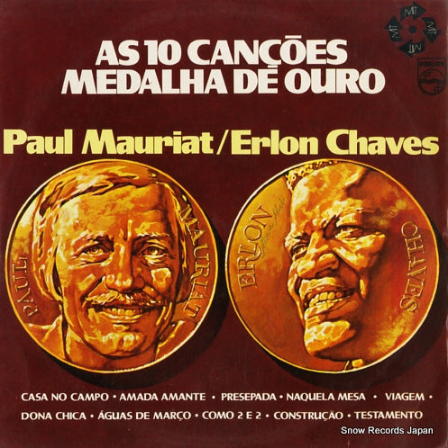 MAURIAT, PAUL / ERLON CHAVES as 10 cancoes medalha de ouro 6300.084