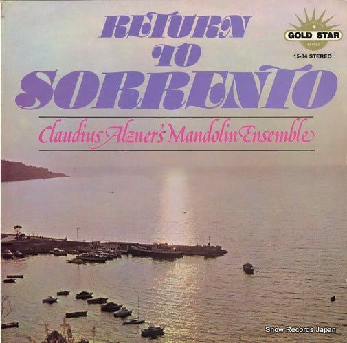 CLAUDIOS ALZNER'S MANDOLIN ENSEMBLE return to sorrento 15-34/1500034