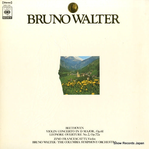 WALTER, BRUNO beethoven; violin concerto in d major SOCL239