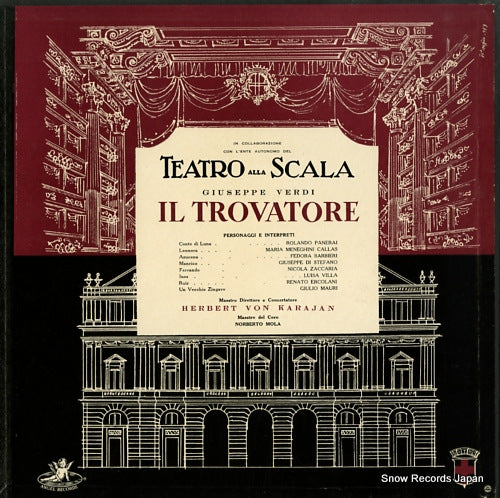 KARAJAN, HERBERT VON verdi; il trovatore ANGEL3554/35422