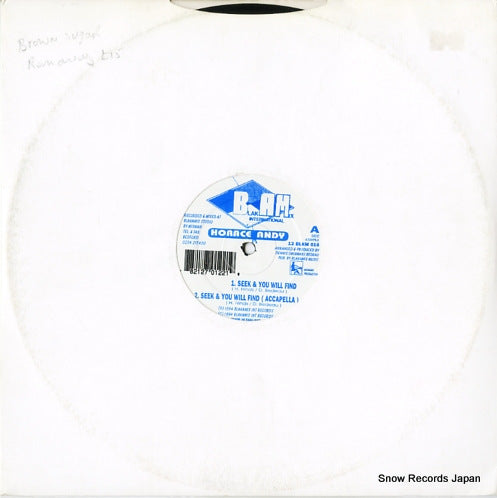 ANDY, HORACE seek & you will find 12BLKM016