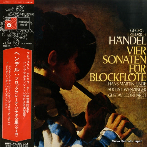 LINDE, HANS-MARTIN handel; vier sonaten fur blockflote ULX-3048-H