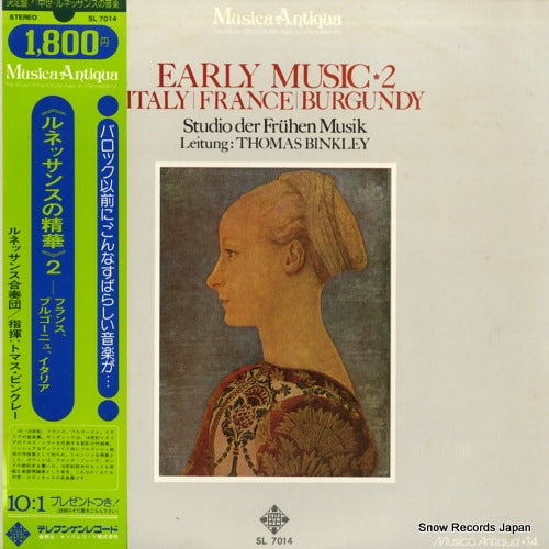 BINKLEY, THOMAS early music 2 - italy / france / burgundy SL7014