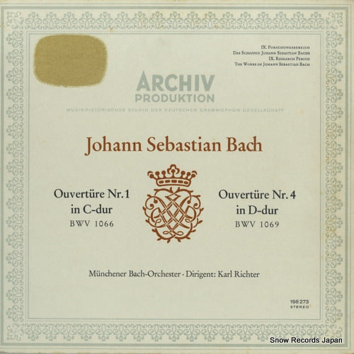 RICHTER, KARL bach; ouverture nr.1 & nr.4 198273