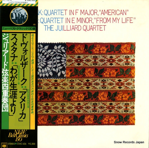 JUILLIARD QUARTET, THE dvorak; quartet in f major "american" 23AC636