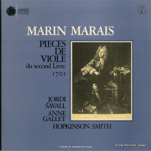 SAVALL, JORDI marin marais; pieces de viole du second livre 1701 AS4