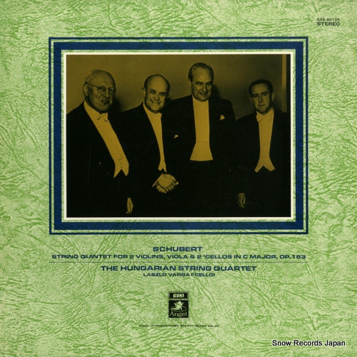 HUNGARIAN STRING QUARTET, THE schubert; string quintet in c major EAA-80126